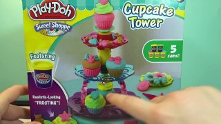 Play Doh Cupcake Tower Sweet Shoppe Play Doh with Help from Elsa Anna Olaf Peppa Pig and more