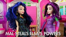 Descendants Mal Takes Elsas Freezing Power When Elsa and Anna Go To Auradon Prep. DisneyToysFan