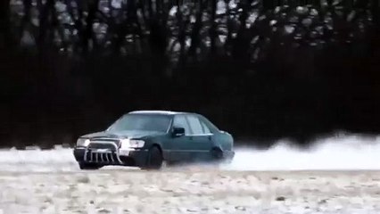 Winter rally on W140 Mercedes
