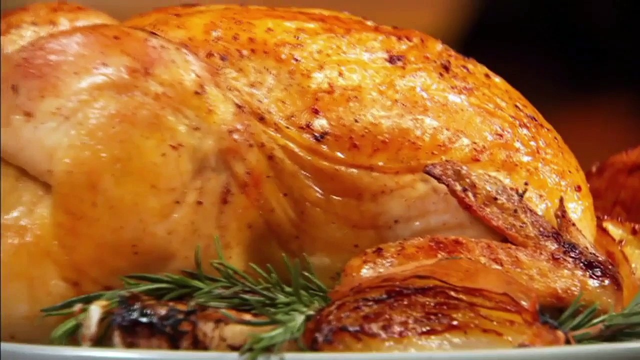 Brathähnchen mit Rosmarin und Zitrone