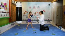Küçük kızın boks antremanı sosyal medyayı salladı