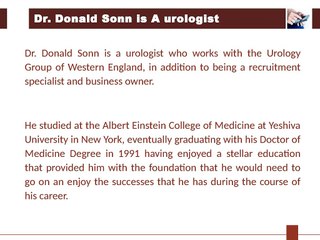 Dr. Donald Sonn - Specializations