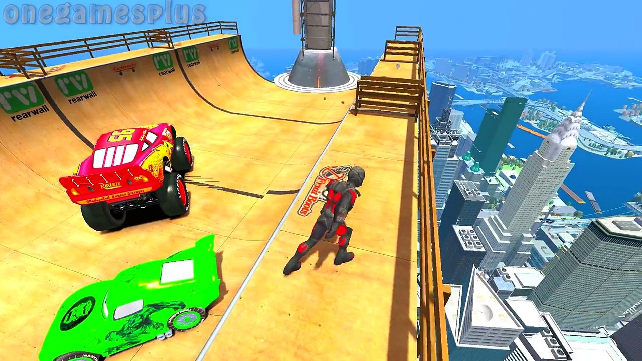 Disney PIXAR cars Lightning McQueen style Spider Man and Hulk Nursery Rhymes Childrens So