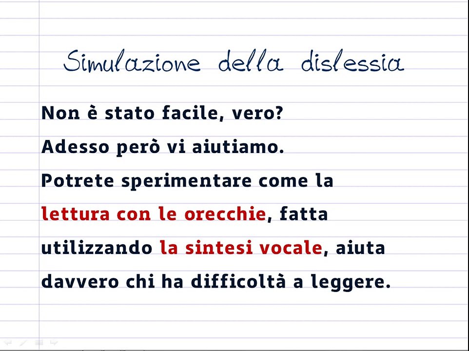 Come legge una persona con dislessia