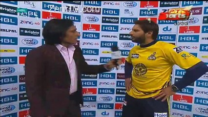 Shahid Afridi's attitude on Rameez Raja's question