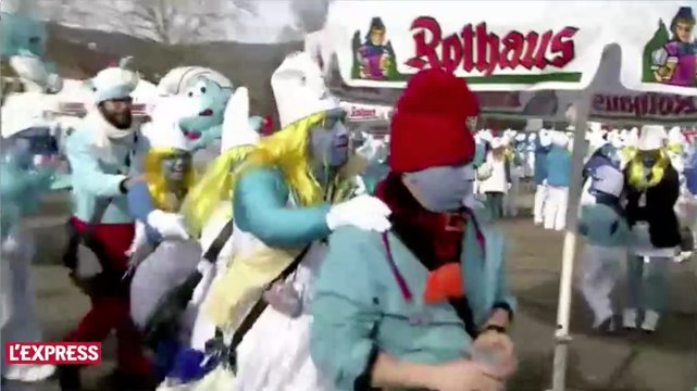 Le record du monde de schtroumpfs a schtroumpfé de peu