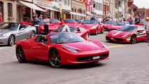Uma festa da Ferrari na Suiça Repleto de super-carros