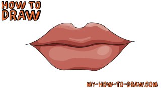 How to draw Lips - SUPER EASY step-by-step drawing tutorial