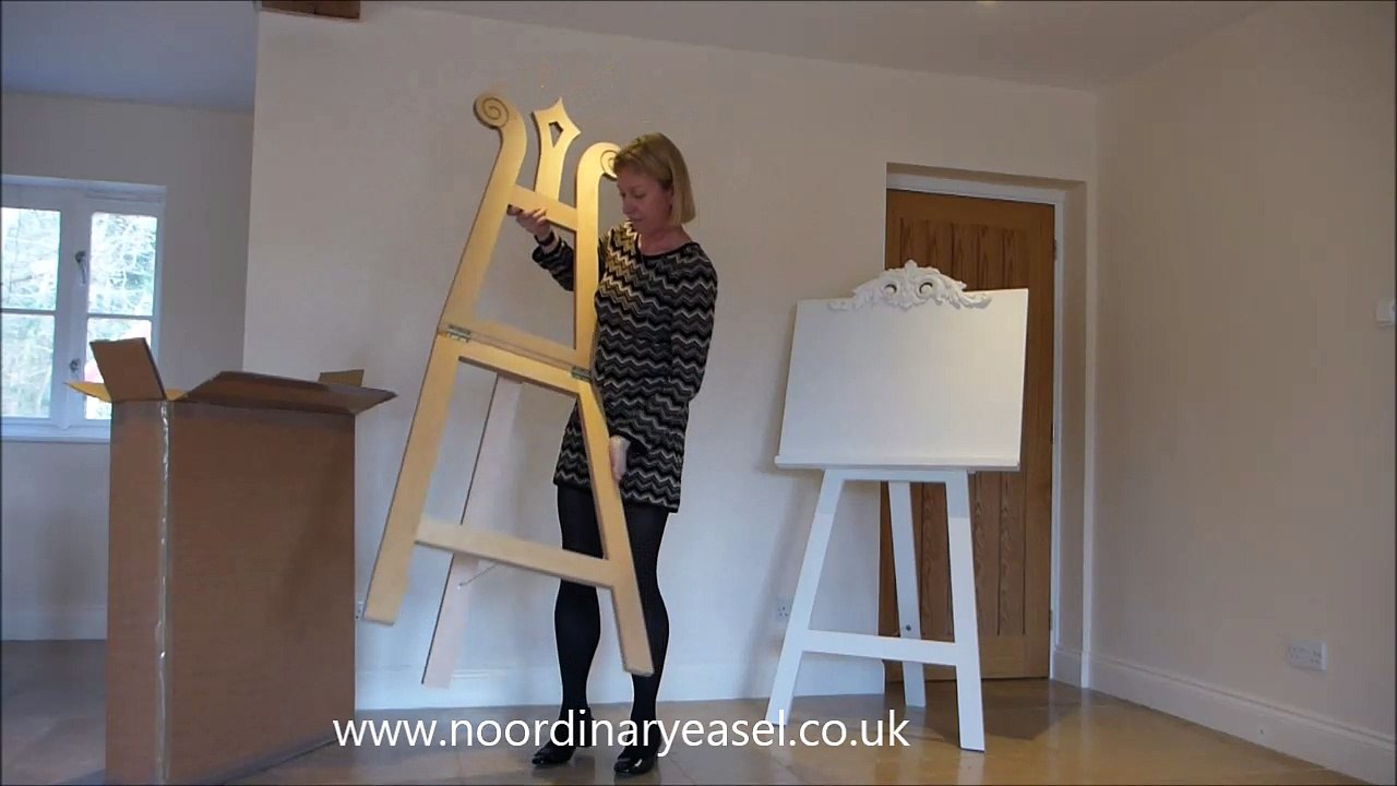 Set up and storage of our display easels