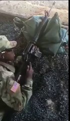 Soldier puts Rifle Bullets Magazine in the wrong way... FAIL