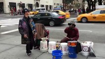Danseur de hip hop   batteur de rue - HD
