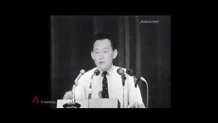 PM Lee Kuan Yew at his first National Day Rally Singapore