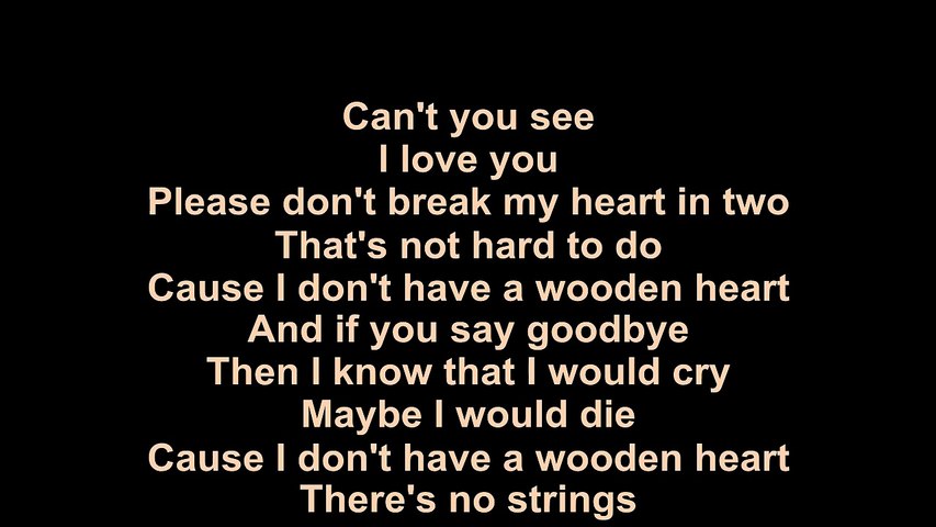 Elvis Presley – Wooden Heart Lyrics