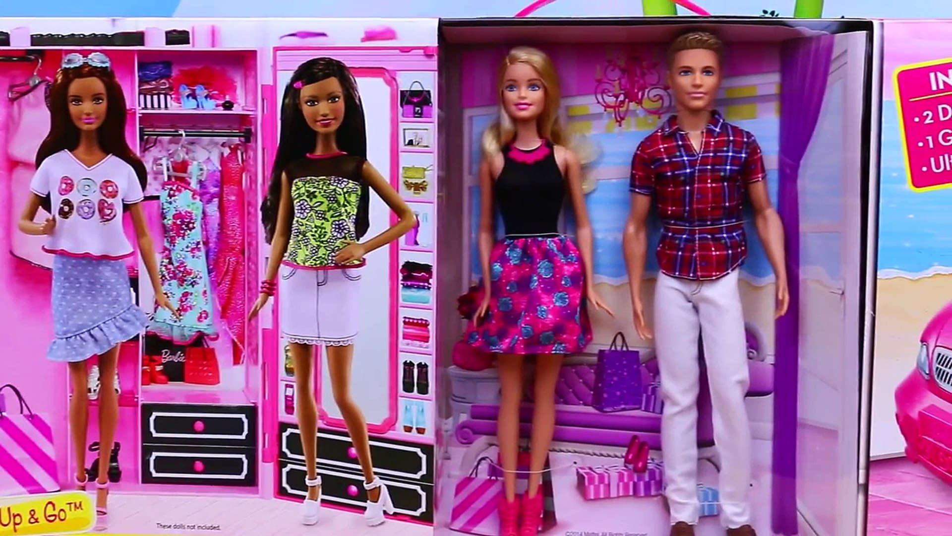barbie ken dress up and go closet and vehicle gift set