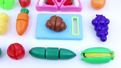 Set Toy cutting Food Velcro Plastic Fruit and Vegetables for kids Cooking toys playset