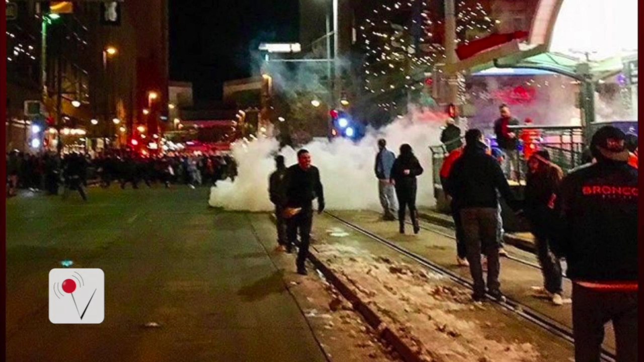 Denver Super Bowl Celebrations End with Pepper Spray