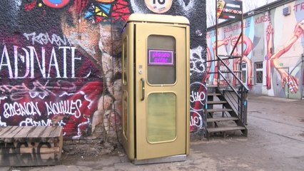 Check out the world's smallest disco inside a Berlin phone box