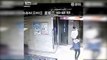 Shocking moment Chinese vandal breaks both his legs falling down lift shaft after kicking door in