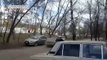 NEW Crazy Russian Police Officer Rides 2 miles on a HOOD of a Car in Russia 2013