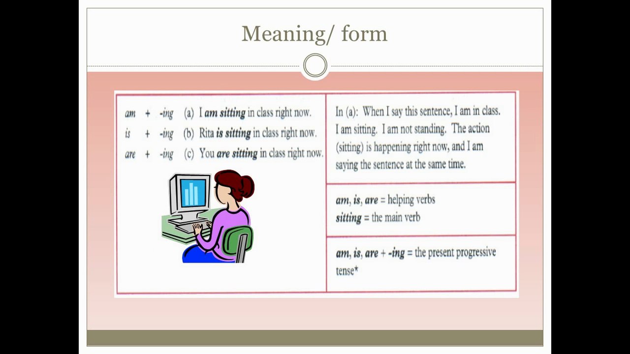 present progressive or present continuous tense version 2