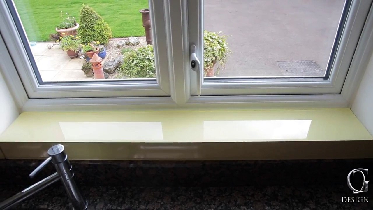 F&B - Dayroom Yellow Kitchen Glass Splashback Installation