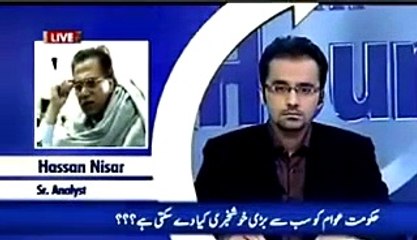 Extreme Fight of Hasan Nisar and Mushahid ullah in a Live Show