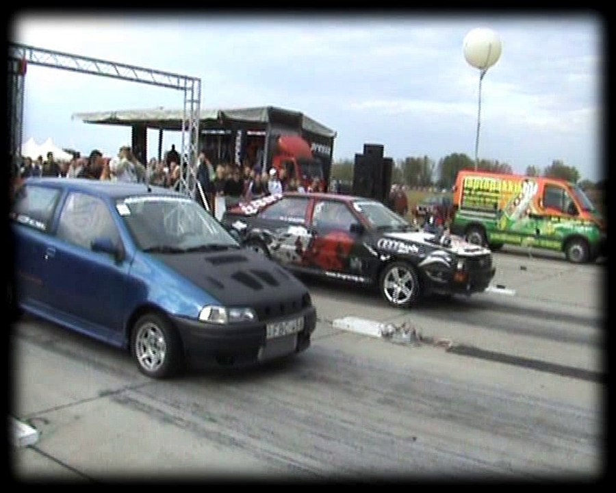 Audi 80 Coupe Quattro Turbo [10.0@141] Vs. Fiat Punto GT Turbo Drag Race