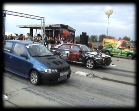 Audi 80 Coupe Quattro Turbo [10.0@141] Vs. Fiat Punto GT Turbo Drag Race