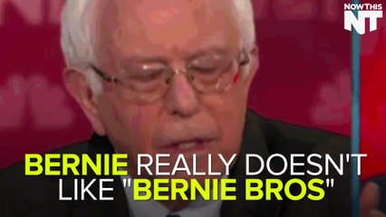 Bernie Sanders Denounces Online "Bernie Bros"
