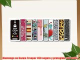 Funda Gel Flexible Kazam Trooper 450 BeCool Bigotes Lápiz [  1 Protector Cristal Vidrio Templado