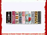 Funda Gel Flexible Kazam Trooper 450 BeCool Calavera de Azúcar Negra [  1 Protector Cristal