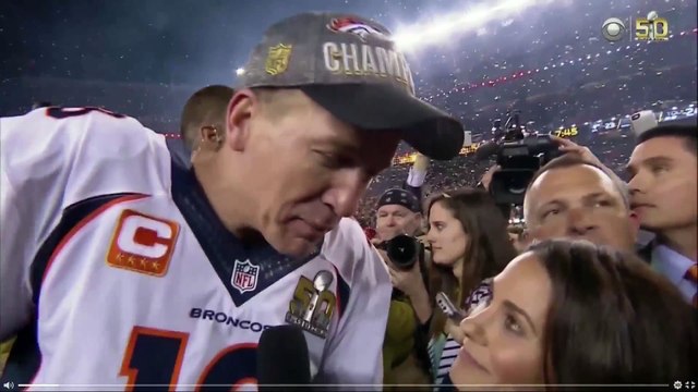 Peyton Manning obnubilé par la Budweiser (Super Bowl 2015)