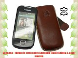 Suncase - Funda de cuero para Samsung i5800 Galaxy 3 color marrón