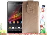 Suncase - Funda de cuero para Sony Xperia ZL / ZL LTE color beige