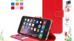 Snugg - Carcasa de cuero (PU) con tapa para iPhone 6 Plus color rojo