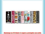 Funda Gel Flexible ZTE Blade L2 BeCool Keep Calm Comecocos [  1 Protector Cristal Vidrio Templado