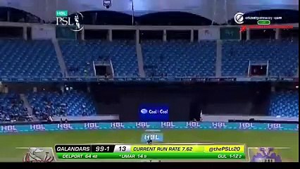 Umar Akmal hit a powerful sixer and launched it in the sight screen
