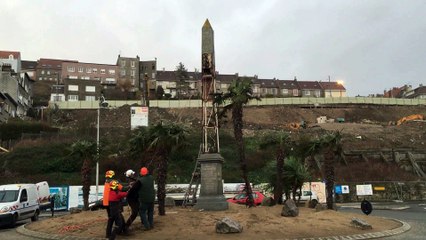 Boulogne-sur-Mer : l'obélisque de Nausicaa touché par la tempête