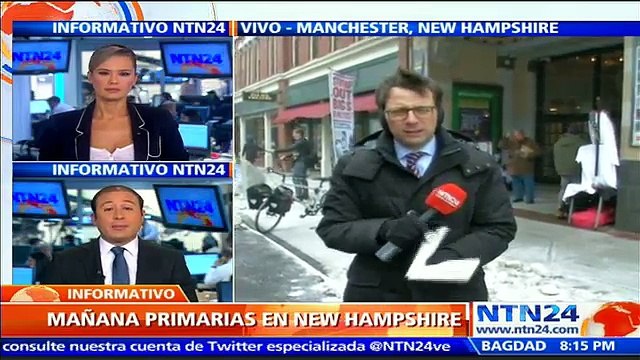 Preocupación en los precandidatos presidenciales por mal tiempo en New Hampshire a un día de las primarias