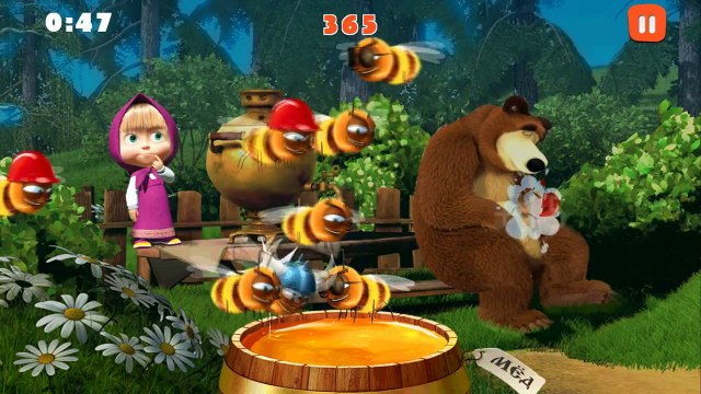 Мультик ИГРА для детей - МАША И МЕДВЕДЬ СПАСТИ МЕД ОТ ПЧЕЛ HD