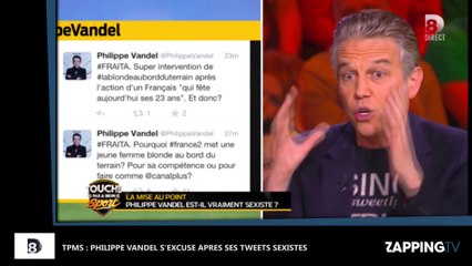 TPMS - Philippe Vandel : Ses excuses maladroites après son dérapage sexiste sur une journaliste de France 2 (vidéo)