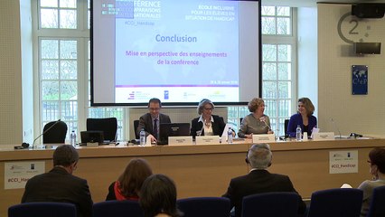 Conclusion de la conférence sur l'école inclusive