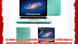 GMYLE - Paquete 4 en 1 Azul Turquesa: Carcasa para MacBook Pro de 13 pulgadas   Bolsa   Cubierta