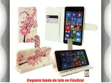 Emartbuy® Microsoft Lumia 535 / Lumia 535 Dual Sim Premium PU Cuero Funda Wallet Soporte Sobremesa