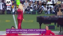 Gaga Sings National Anthem at Super Bowl