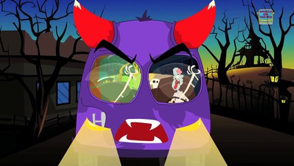 Bat Wheels On The Bus | Wheels On Bus Go Round And Round Nursery Rhyme