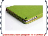 JAMMYLIZARD | Funda De Piel Tipo Cartera Para Google Nexus 10 Smart Case Cover VERDE / CANELA