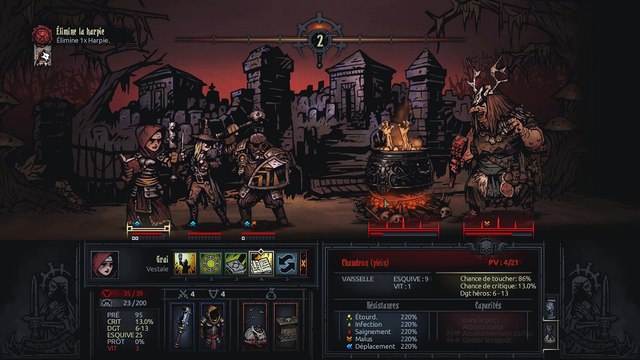 Darkest Dungeon - Combat contre la Harpie