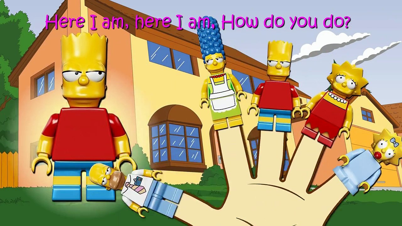 The Simpsons Lego 3D Finger Family / Nursery Rhymes
