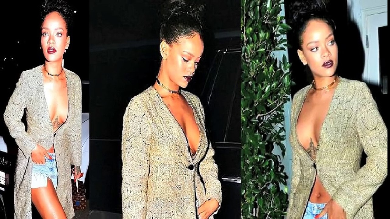 Rihanna Goes Braless In LA